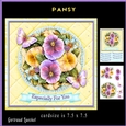 Lace and Flowers Pansy card topper kit 904