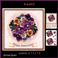 Lace and Flowers Pansy card topper kit 906