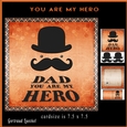 Dad Your are my hero orange topper 908