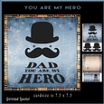Dad you are my hero blue topper 909