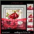 Vintage Flower Stripes and Butterflies 959