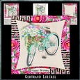 Watercolor Flower & Stripes Basket Bike 987