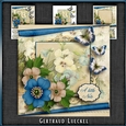 Vintage Christmas Card Kit Blue 1030
