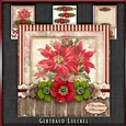 Vintage Christmas Poinsettia Card Kit 1036