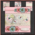 Vintage Stripes Dots Flowers blush soft blue 1100