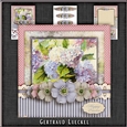 Vintage Stripes Dots Flowers soft purple blush 1104