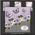 Vintage Stripes Flowers purple 1121