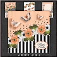 Vintage Stripes Flowers orange 1123