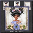 Vintage Wildrose Ethnic Girl Topper