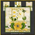 Vintage Grunge Card Kit  Flowers and Laces yellow green 1150