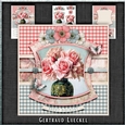 Vintage Flowers On A Plaid 1170