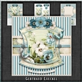 Vintage Flowers On Stripes 1173