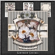 Vintage Flowers On Stripes 1174