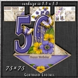 Vintage Easel 50th Birthday Card Kit 1179