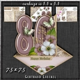 Vintage Easel 80th Birthday Card Kit 1182