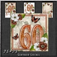 Vintage Birthday 60th Card Topper Kit 1189