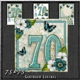 Vintage Birthday 70th Card Topper Kit 1190