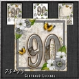 Vintage Birthday 90th Card Topper Kit 1192