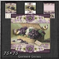 Vintage Stripes and Flowers purple 1205