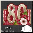 Vintage 80th Birthday Stepper Card Kit 1214