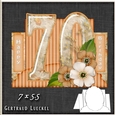 Vintage 70th Birthday Stepper Card Kit 1215
