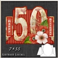 Vintage 50th Birthday Stepper Card Kit 1217