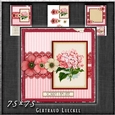 Vintage Lace Flower Pink Card Kit 1223