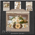 Vintage Stripes Roses soft colours 1228