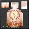 Vintage Baby Bottle Card pink 1238