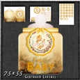 Vintage Baby Bottle Card yellow 1239