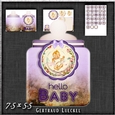 Vintage Baby Bottle Card purple 1240