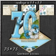 Vintage Easel 70th Birthday Card Kit 1180
