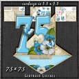 Vintage Easel 75th Birthday Card Kit 1180
