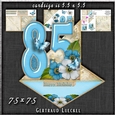 Vintage Easel 85th Birthday Card Kit 1180