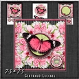 Beautiful Wreath Butterfly Card Topper 1244