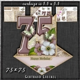 Vintage Easel 75th Birthday Card Kit 1182