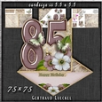Vintage Easel 85th Birthday Card Kit 1182