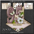 Vintage Easel 95th Birthday Card Kit 1182