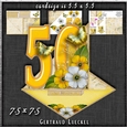 Vintage Easel 50th Golden Wedding Card Kit 1181