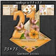 Vintage Easel 21th Birthday Card Kit 1184
