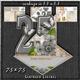 Vintage Easel 25th Silver Wedding Card Kit 1184
