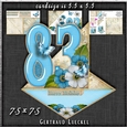 Vintage Easel 83th Birthday Card Kit 1180