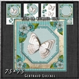 Vintage Lace Flowers Butterfly Birthday Card Kit 1251