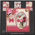 Vintage Soft Lace Flowers And Butterflies Pink 1255