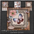 Vintage Wood Butterflies and Flowers 1262