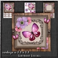 Vintage Wood Butterflies and Flowers 1264