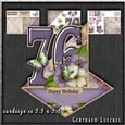 Vintage Easel 76th Birthday Card Kit 1183