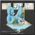Vintage Easel 84th Birthday Card Kit 1180