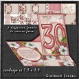  Vintage Side Easel Card 30th With Three Different Fronts 1265