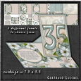 Vintage Side Easel Card 70th With Three Different Fronts 1265